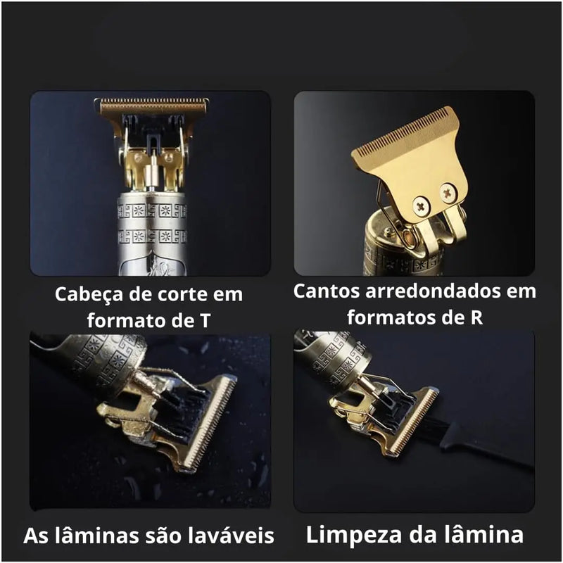 Máquina de corte de cabelo masculina com design aleatório elétrico profissional